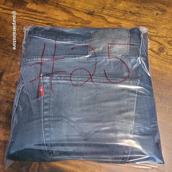 Levi's Jeans 36x30 Straight Fit 514 Flex Stretch Denim Dark Wash Western Rodeo - Picture 12 of 12